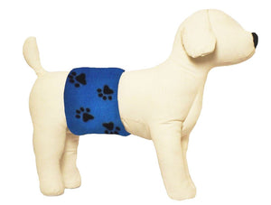 Cuddle Bands Belly Band for Male Dogs - Blue Paw Print - Cuddle Bands